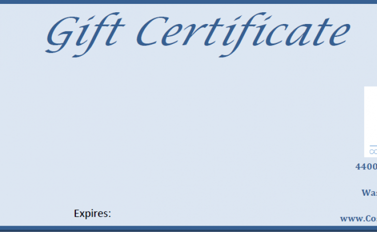 Gift Certificates Available at CSI DC and CSI Olney